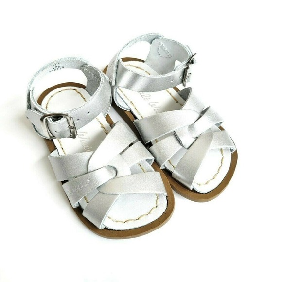 Salt Water Silver Sandals NEW 6 Leather
